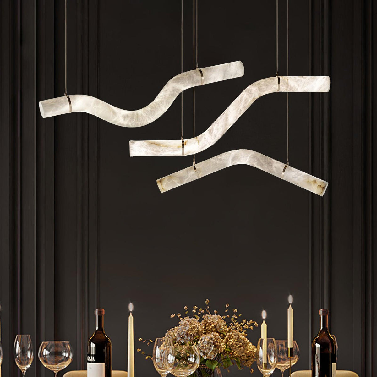 Luste Lampe Suspendue À Boucle Fermée en Albâtre - Neutralighting
