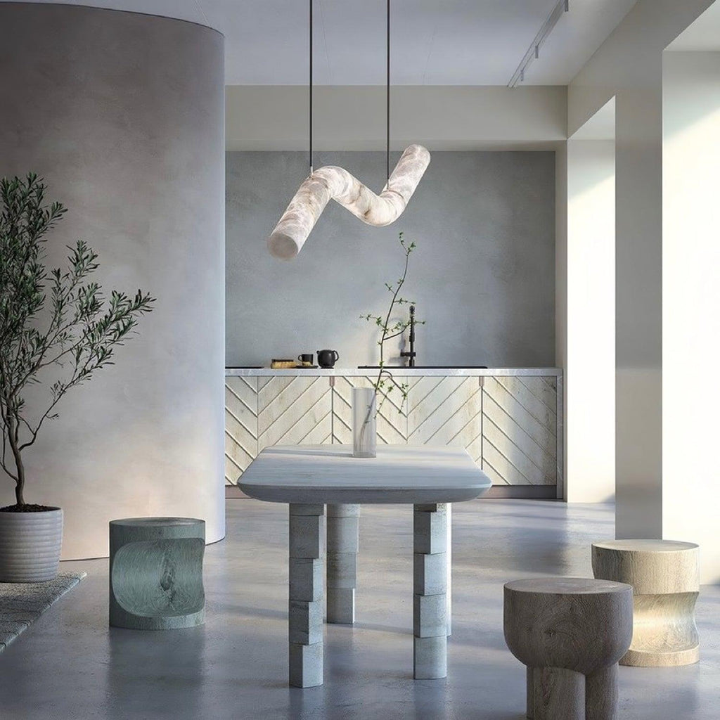 Luste Lampe Suspendue À Boucle Fermée en Albâtre - Neutralighting