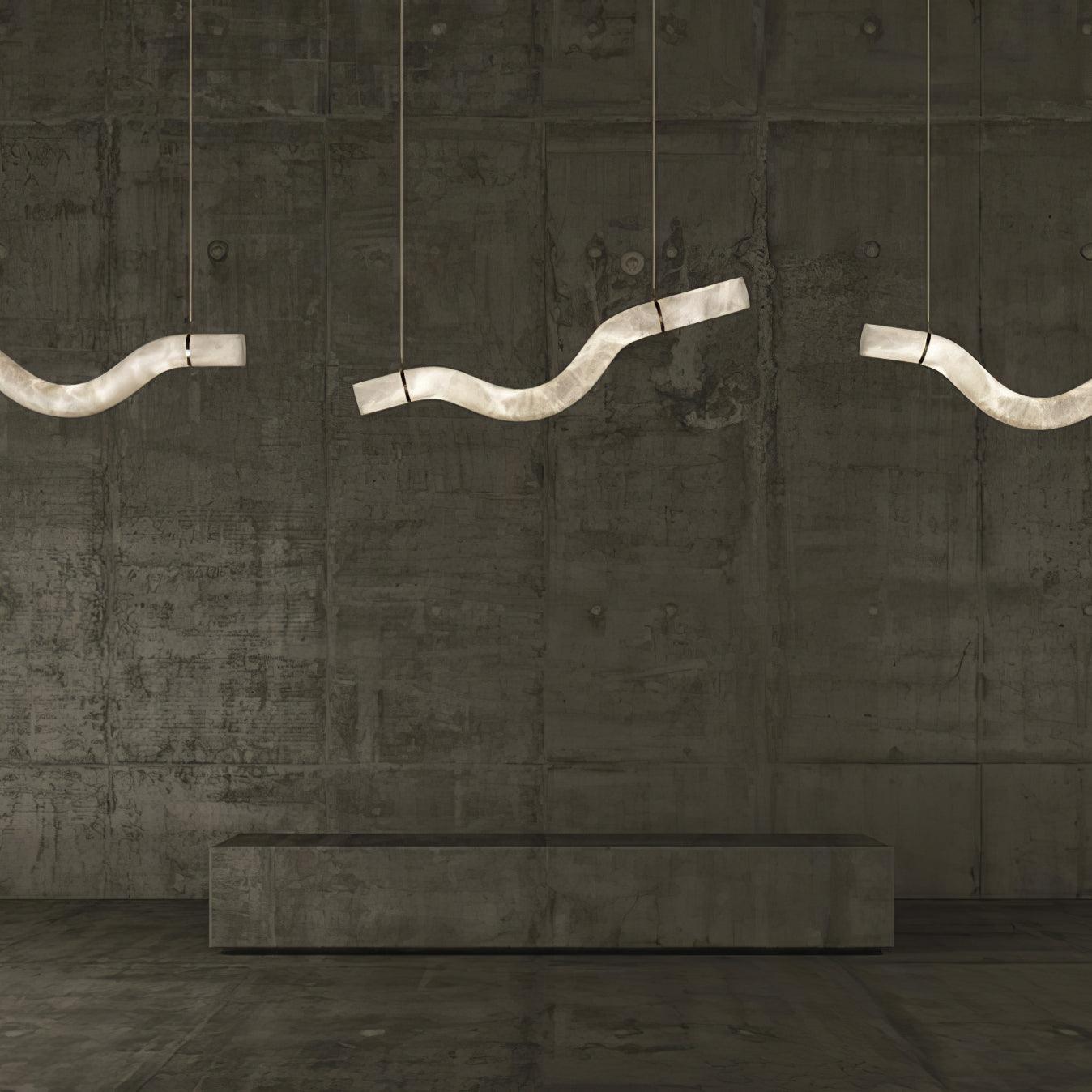 Utalyra Suspension en Albâtre Courbée - Neutralighting