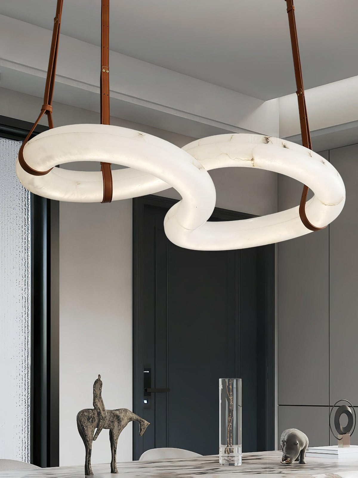 Luste Lampe Suspendue À Boucle Fermée en Albâtre - Neutralighting