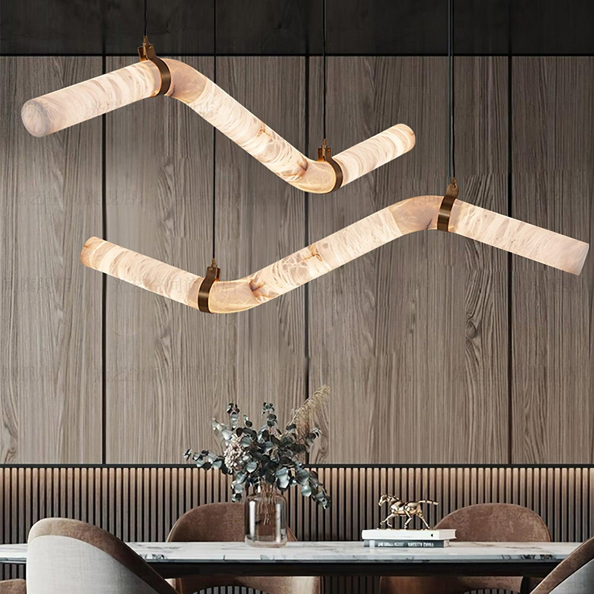 Luste Lampe Suspendue À Boucle Fermée en Albâtre - Neutralighting