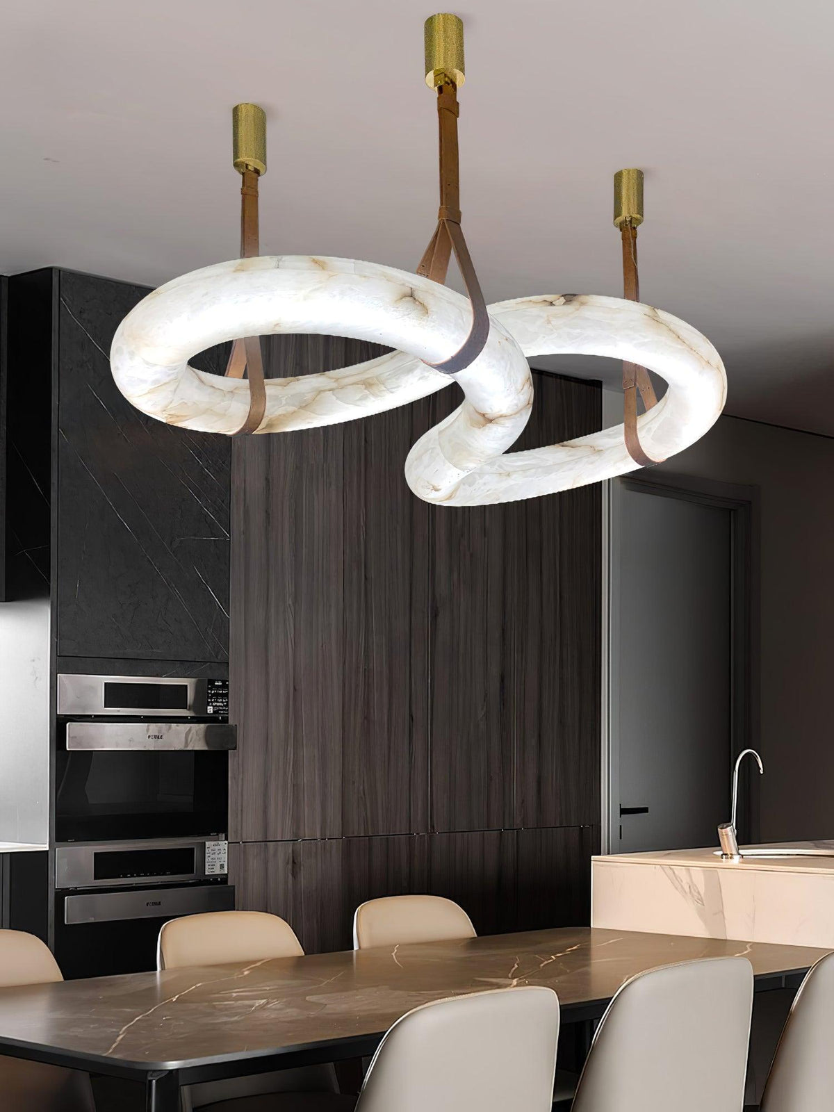 Luste Lampe Suspendue À Boucle Fermée en Albâtre - Neutralighting