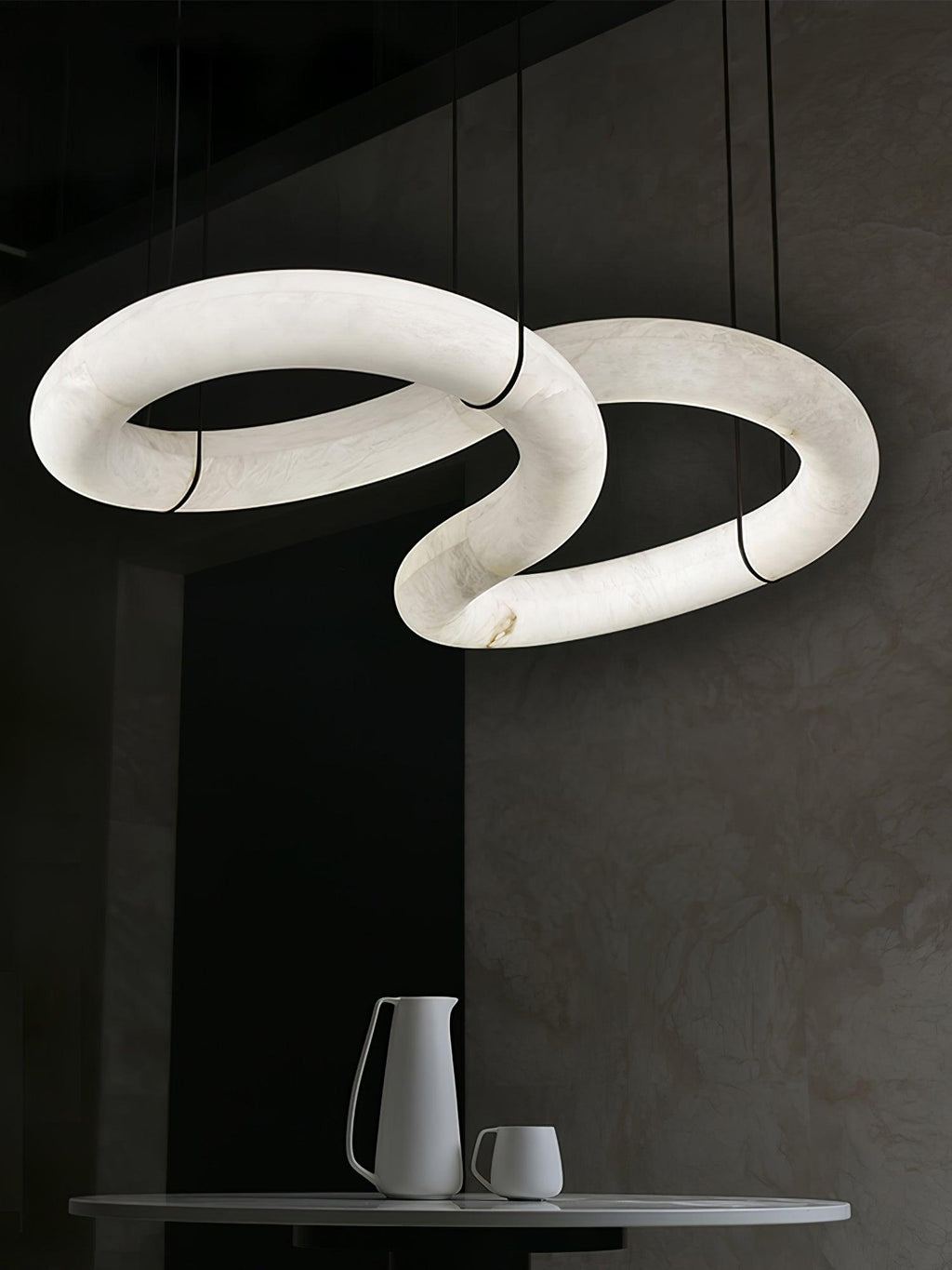 Luste Lampe Suspendue À Boucle Fermée en Albâtre - Neutralighting
