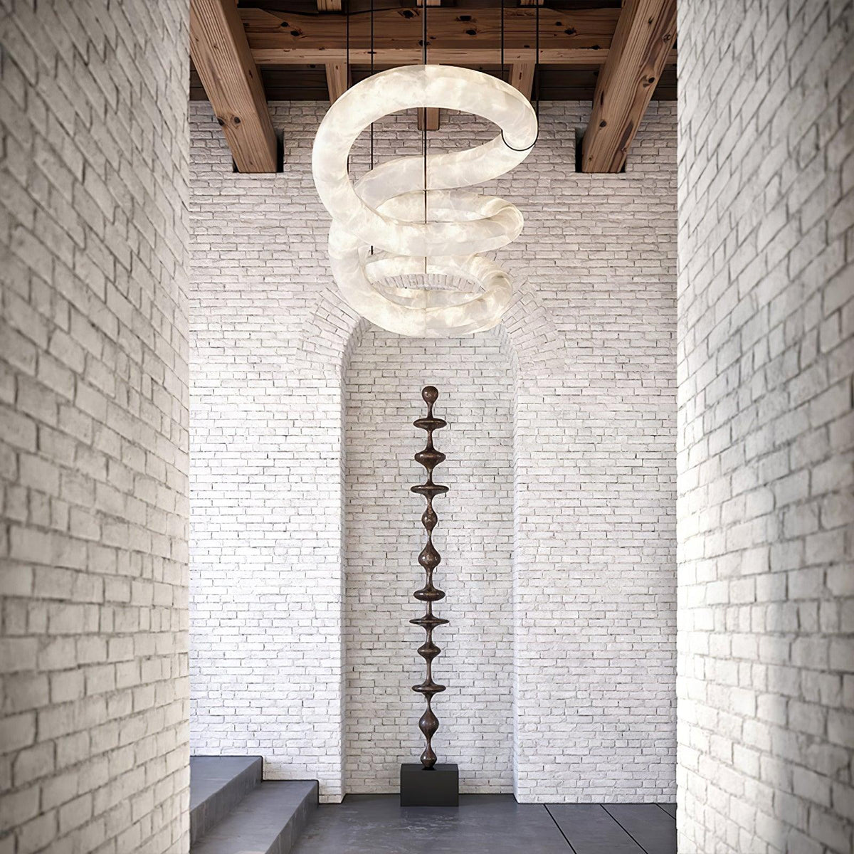 Luste Lampe Suspendue À Boucle Fermée en Albâtre - Neutralighting