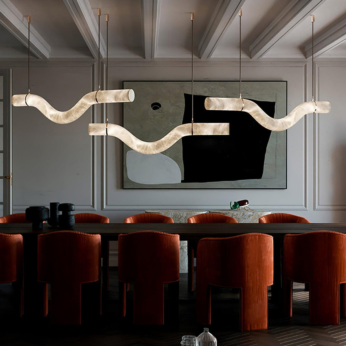 Luste Lampe Suspendue À Boucle Fermée en Albâtre - Neutralighting