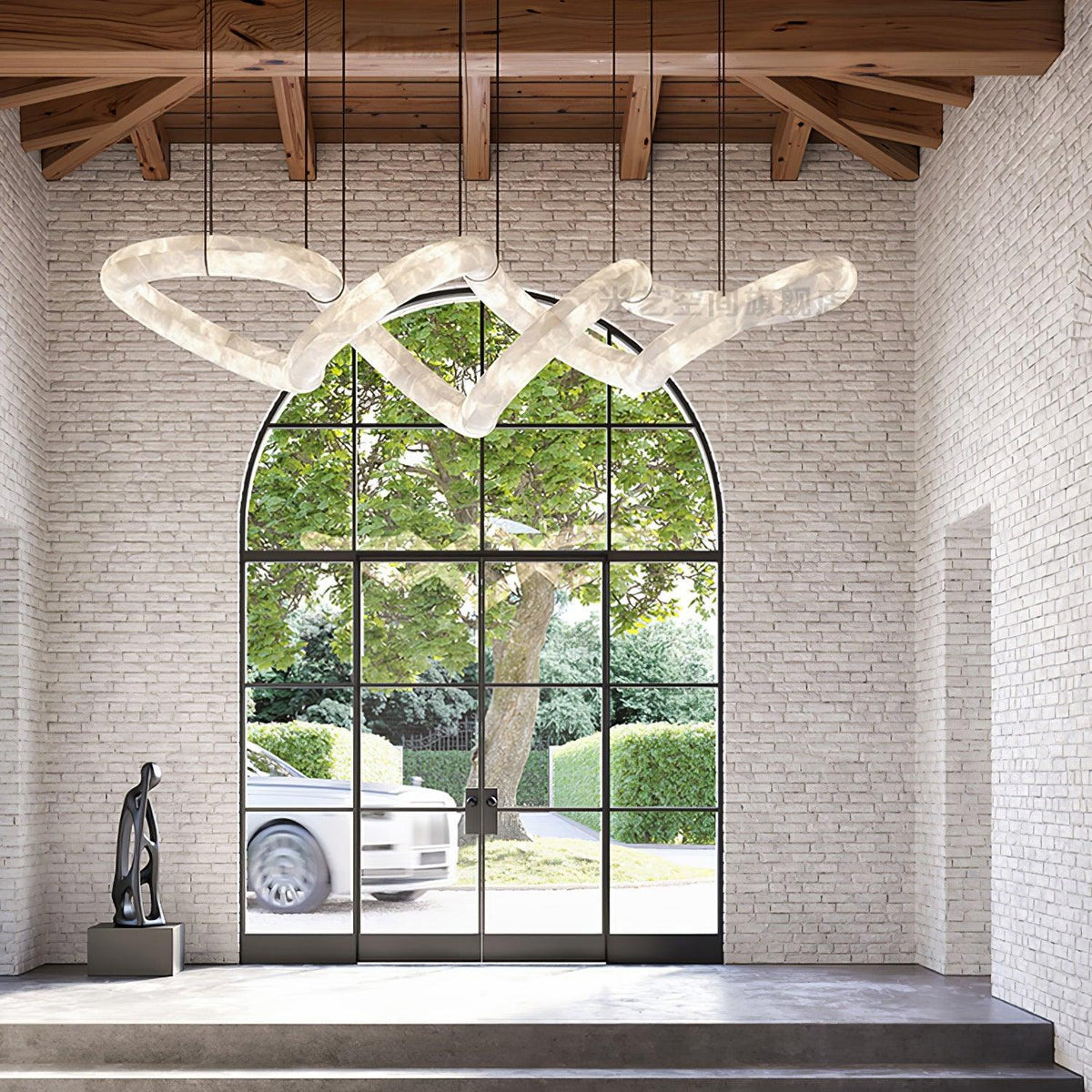 Luste Lampe Suspendue À Boucle Fermée en Albâtre - Neutralighting