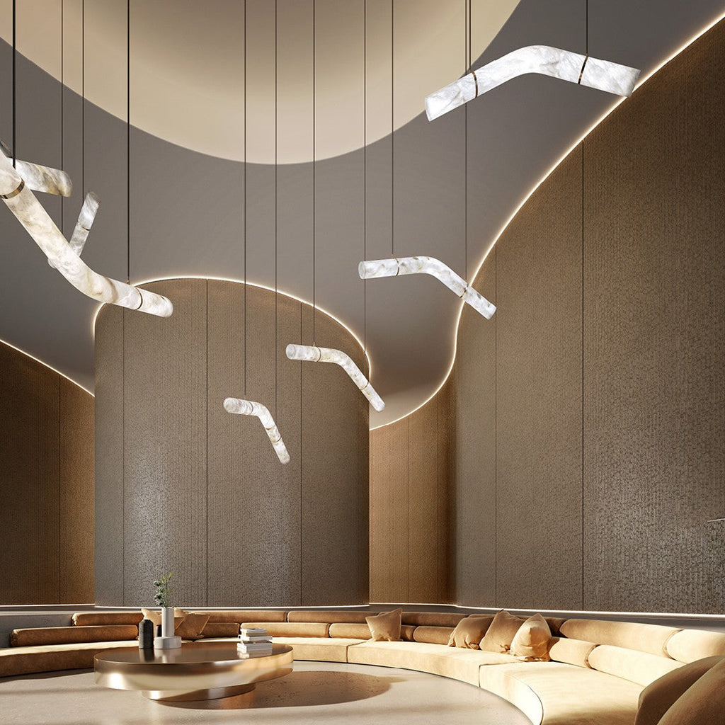Luste Lampe Suspendue À Boucle Fermée en Albâtre - Neutralighting