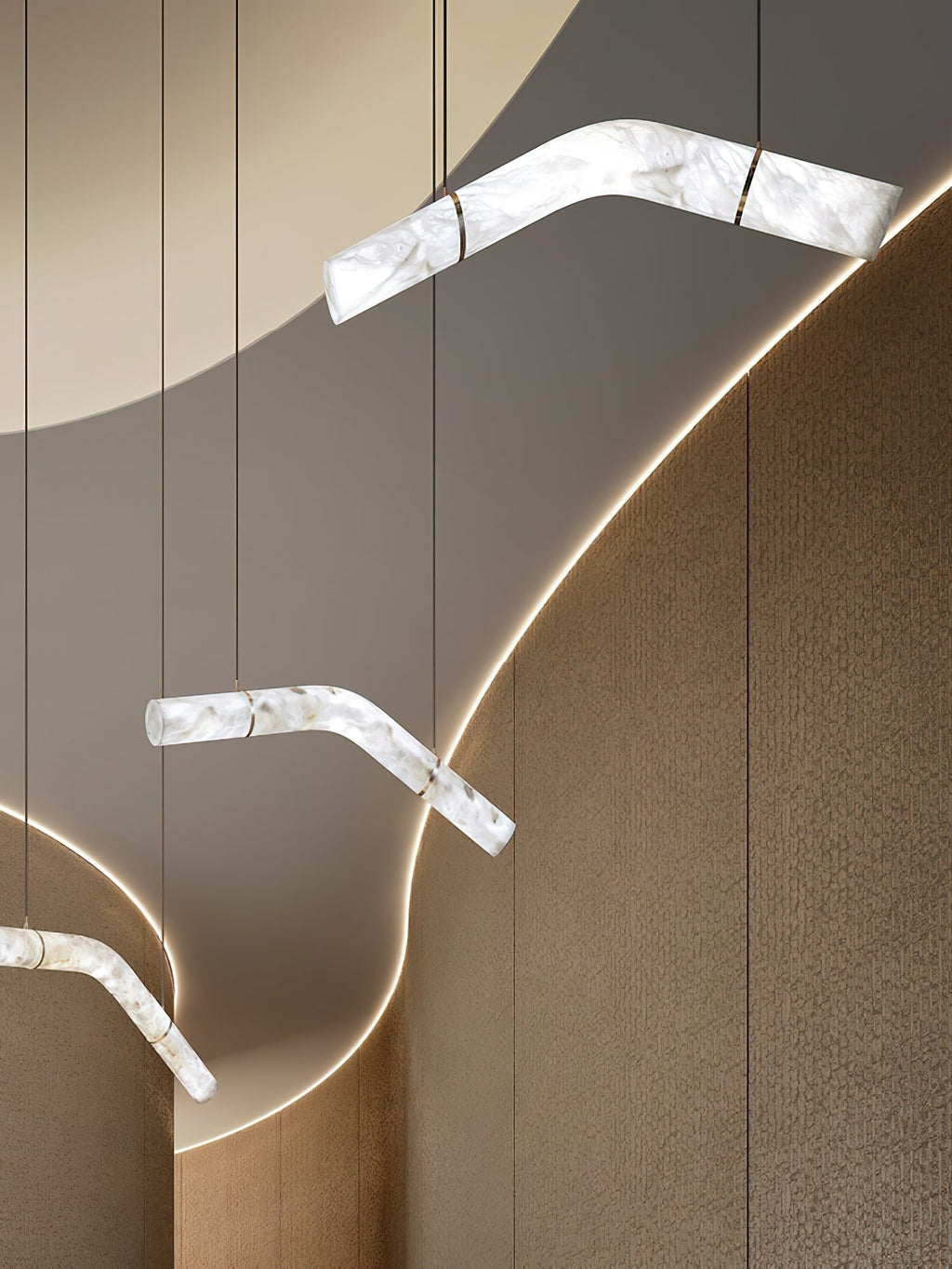 Luste Lampe Suspendue À Boucle Fermée en Albâtre - Neutralighting