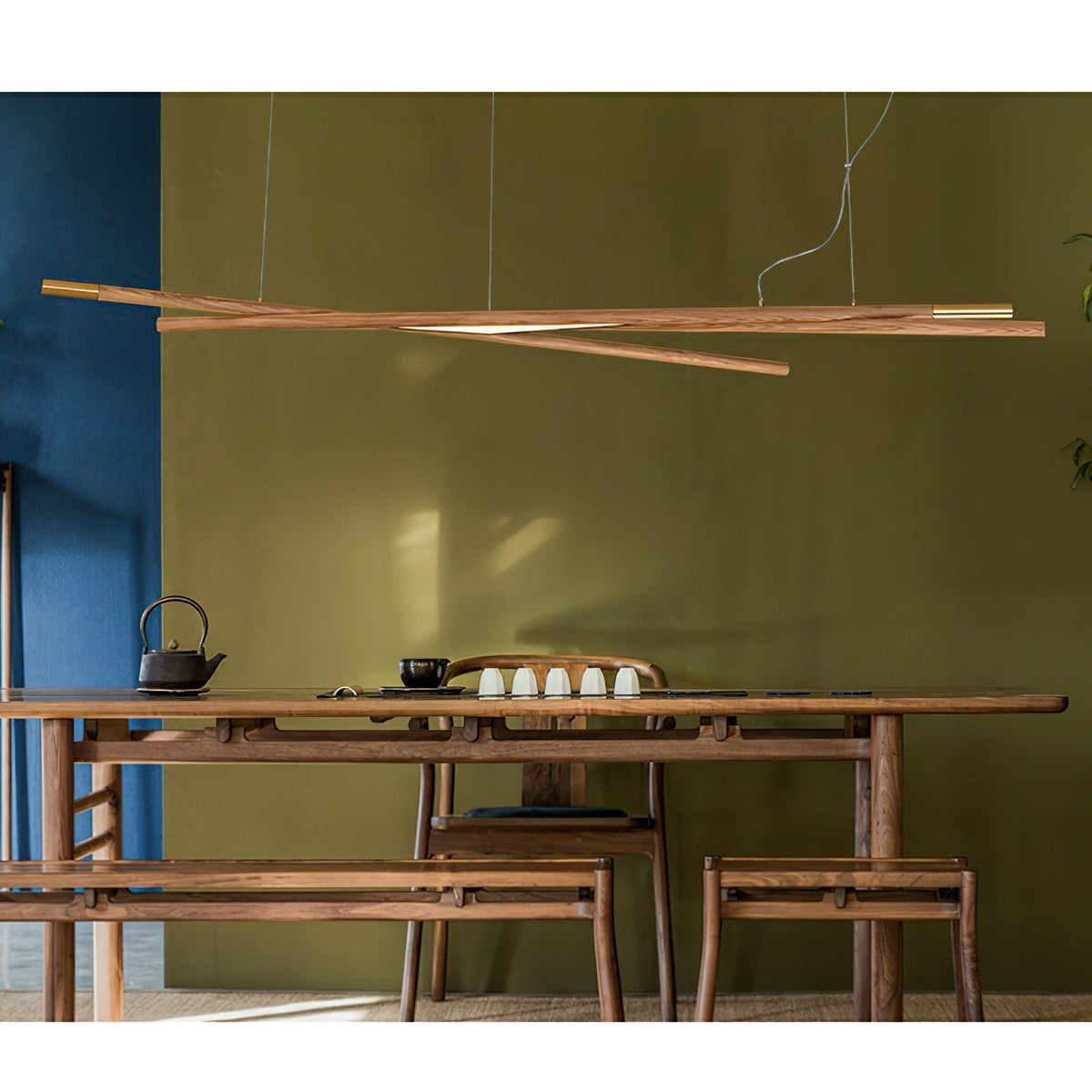 Aurora Lustre Bois Linéaire LED - Neutralighting