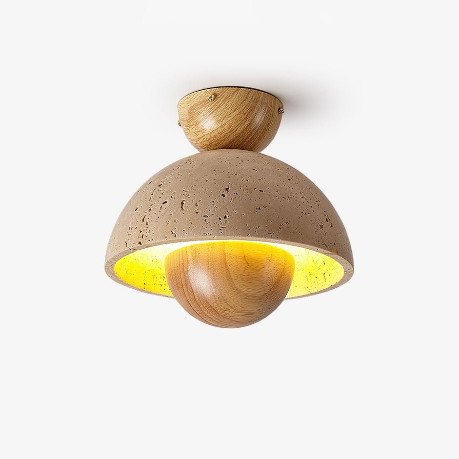 Arinisra Champignon Forme Travertin Plafonnier - Neutralighting