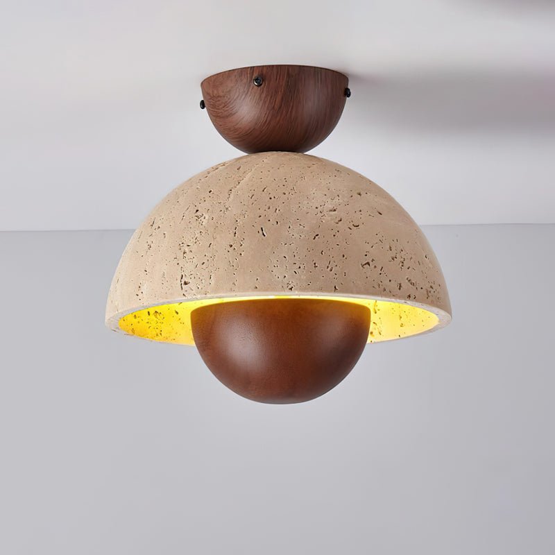 Arinisra Champignon Forme Travertin Plafonnier - Neutralighting