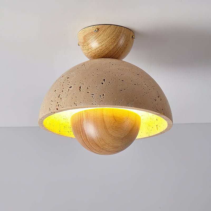 Arinisra Champignon Forme Travertin Plafonnier - Neutralighting