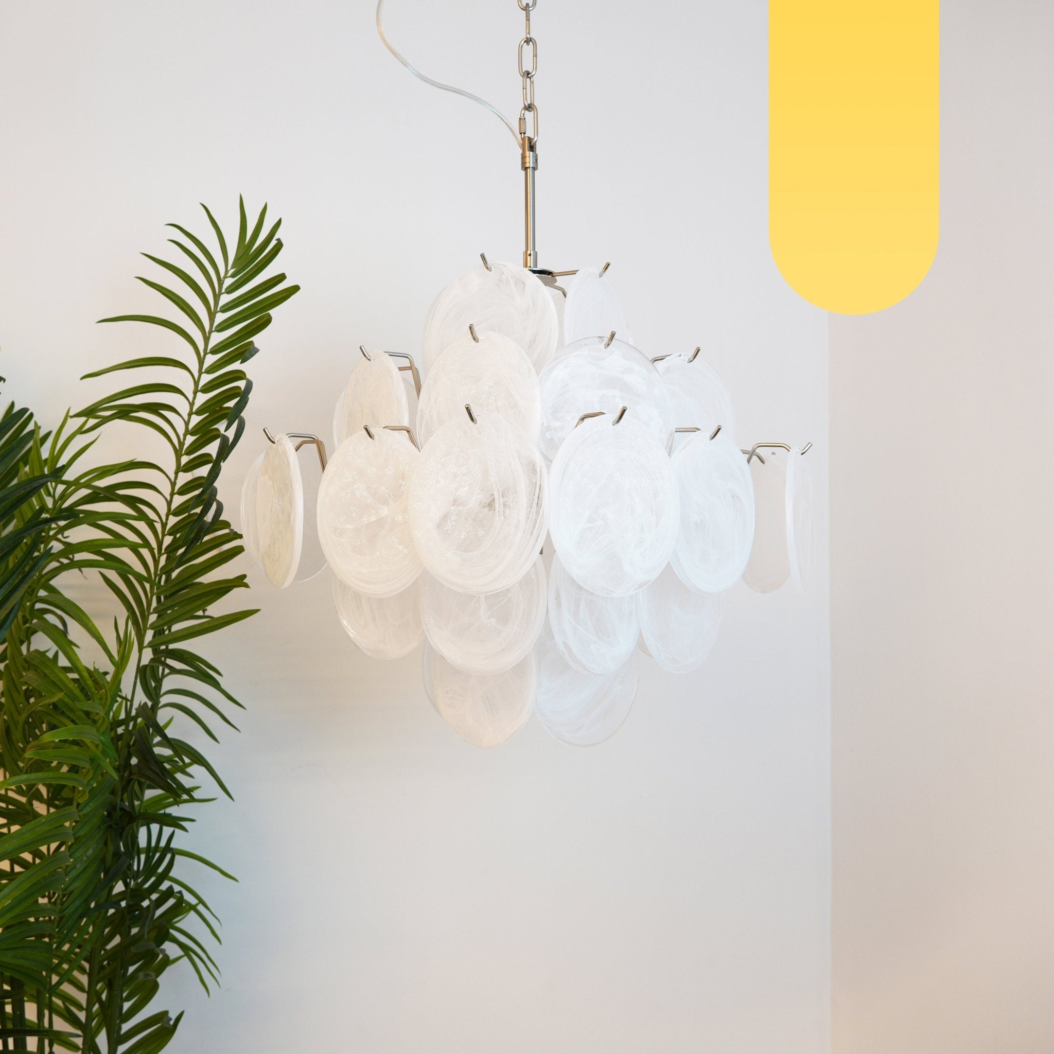 Aurora Lustre en Verre de Murano Blanc - Neutralighting