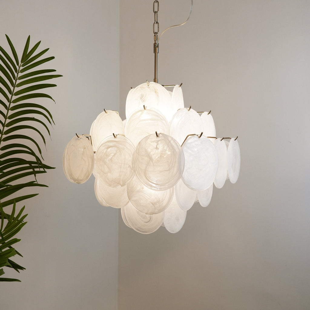 Aurora Lustre en Verre de Murano Blanc - Neutralighting