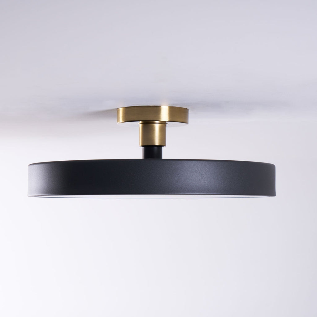 Solara Plafonnier Encastré Noir et Doré Moderne - Neutralighting