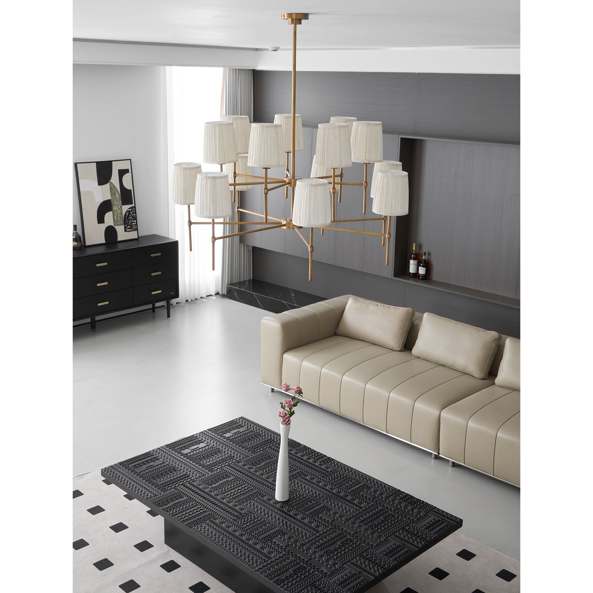 Erthaos Lustre Métal Tissu Élégance Premium - Neutralighting