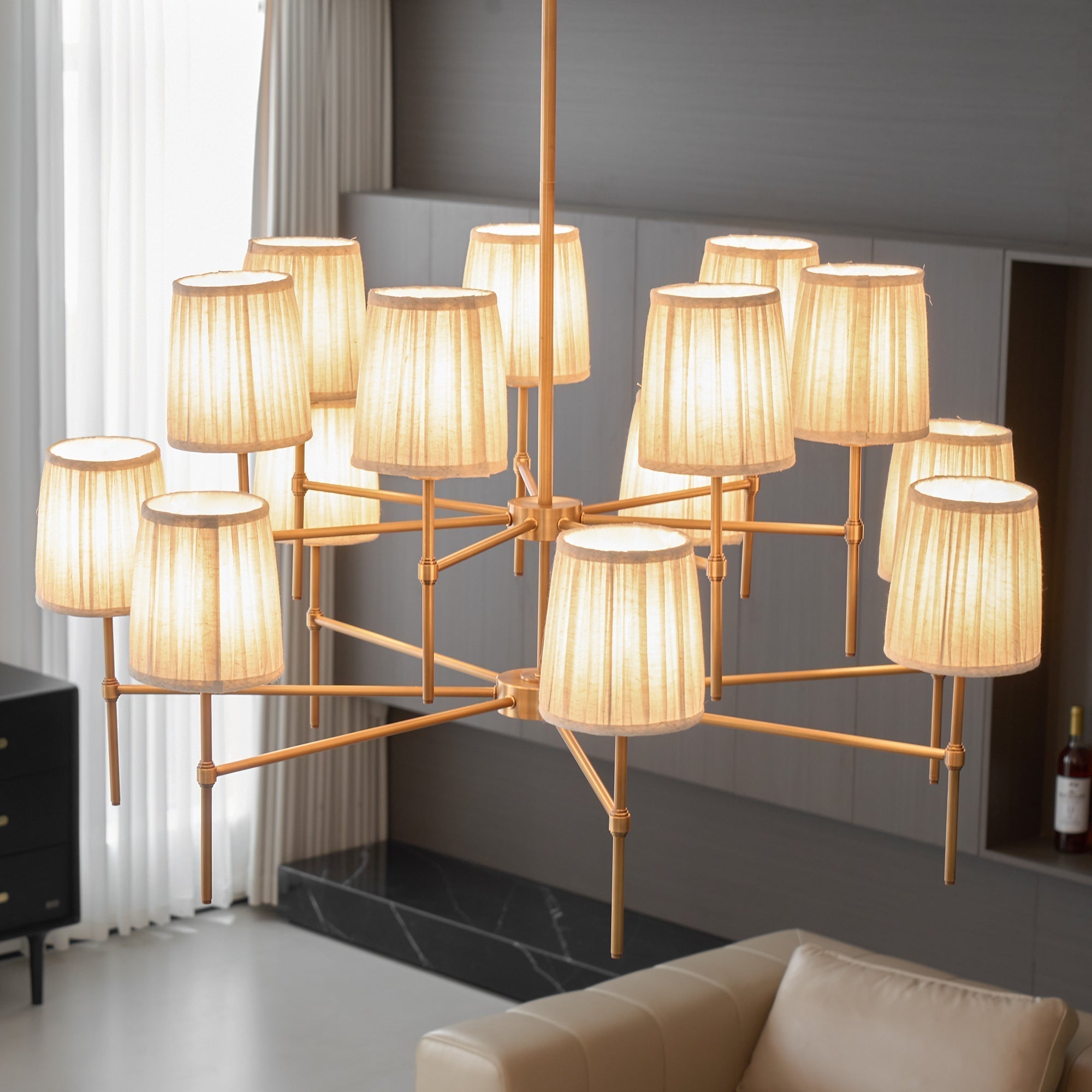 Erthaos Lustre Métal Tissu Élégance Premium - Neutralighting