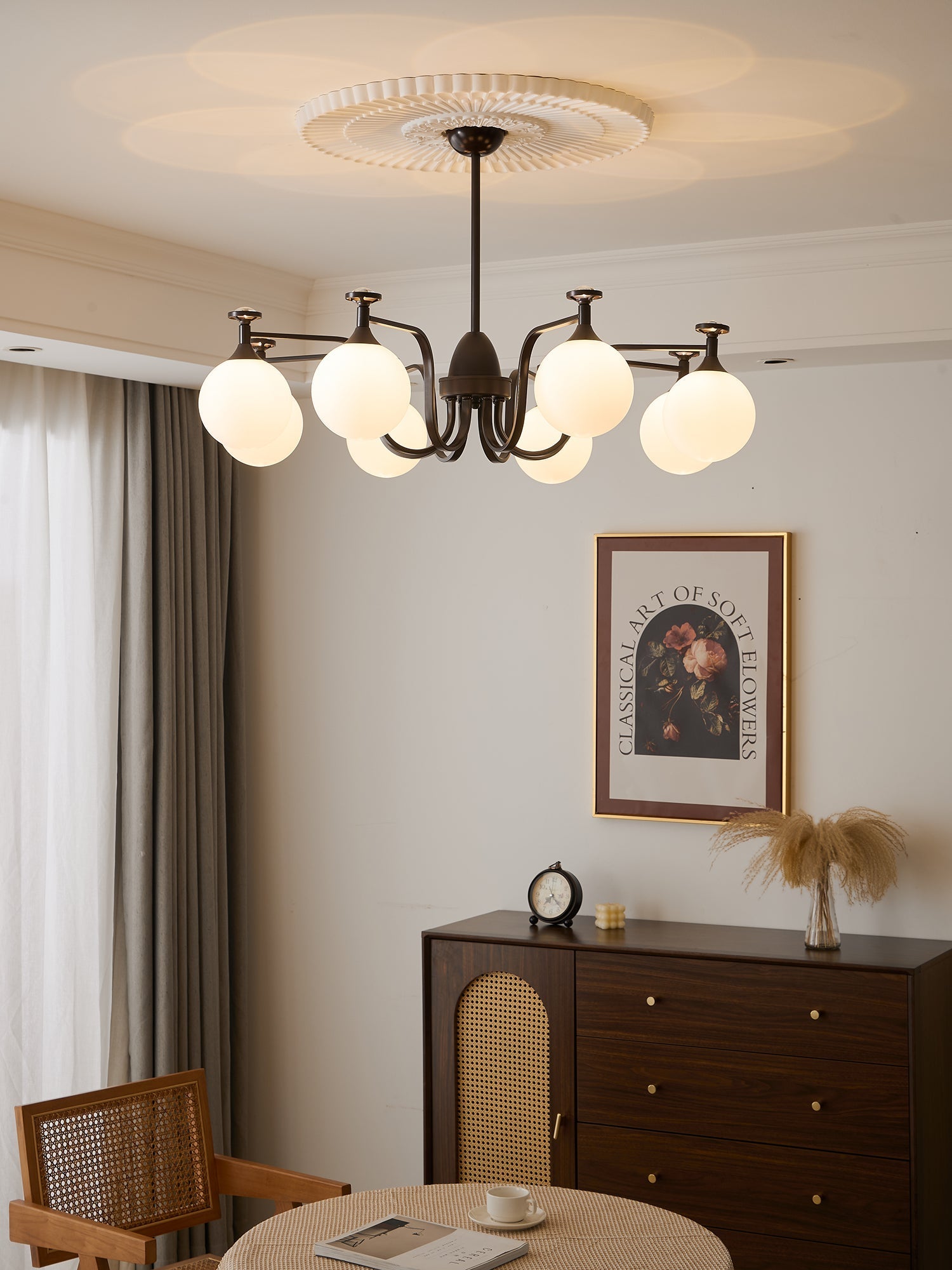Zotheira Chandelier Élégance Verre Vintage - Neutralighting