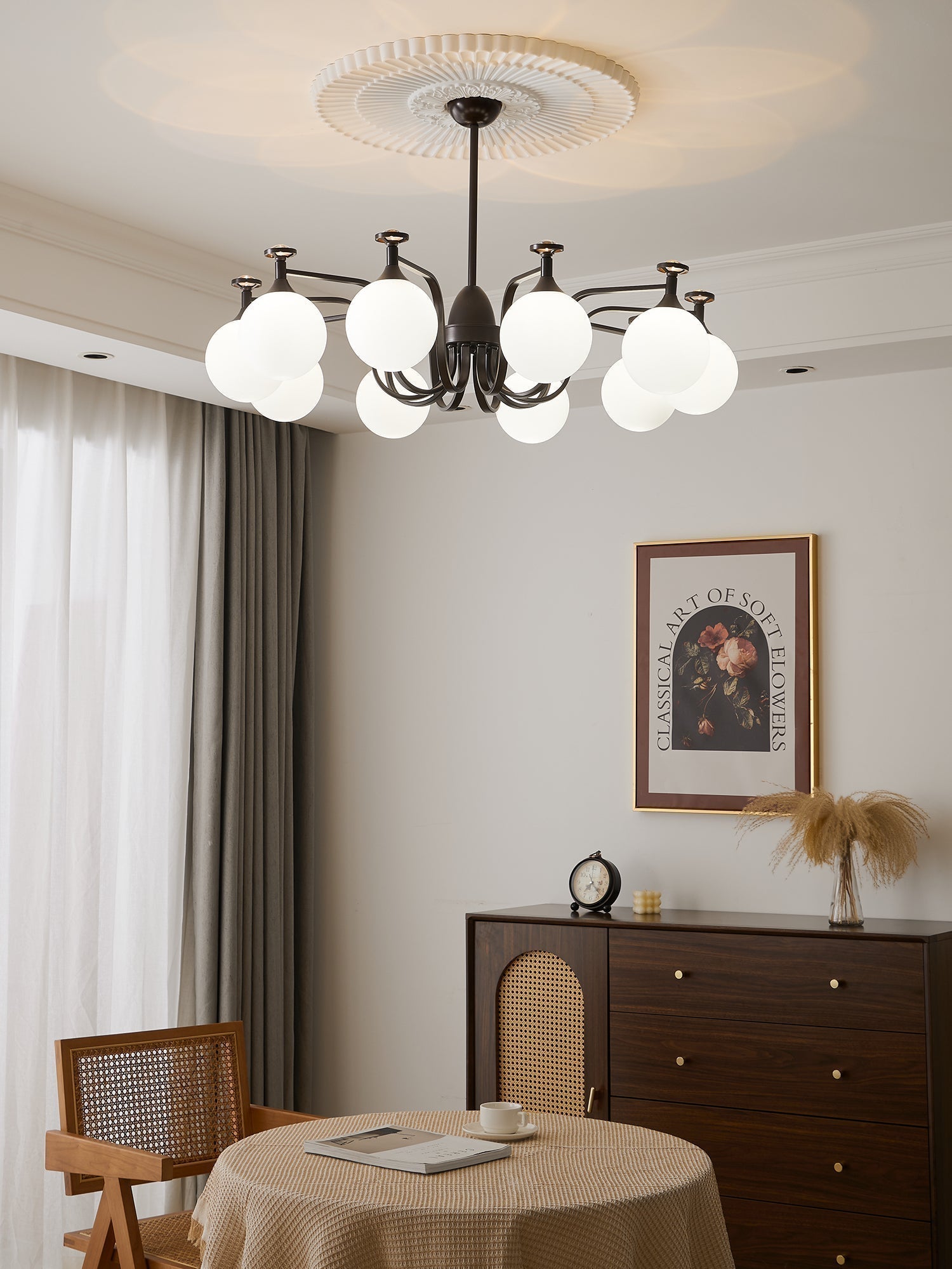 Zotheira Chandelier Élégance Verre Vintage - Neutralighting