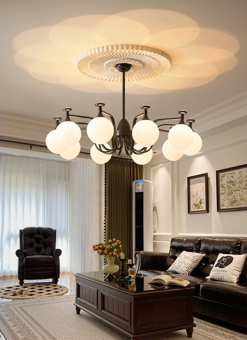 Zotheira Chandelier Élégance Verre Vintage - Neutralighting