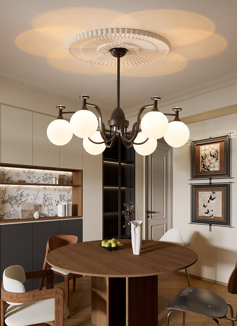 Zotheira Chandelier Élégance Verre Vintage - Neutralighting