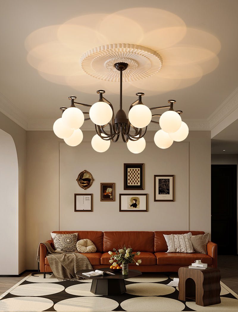 Zotheira Chandelier Élégance Verre Vintage - Neutralighting