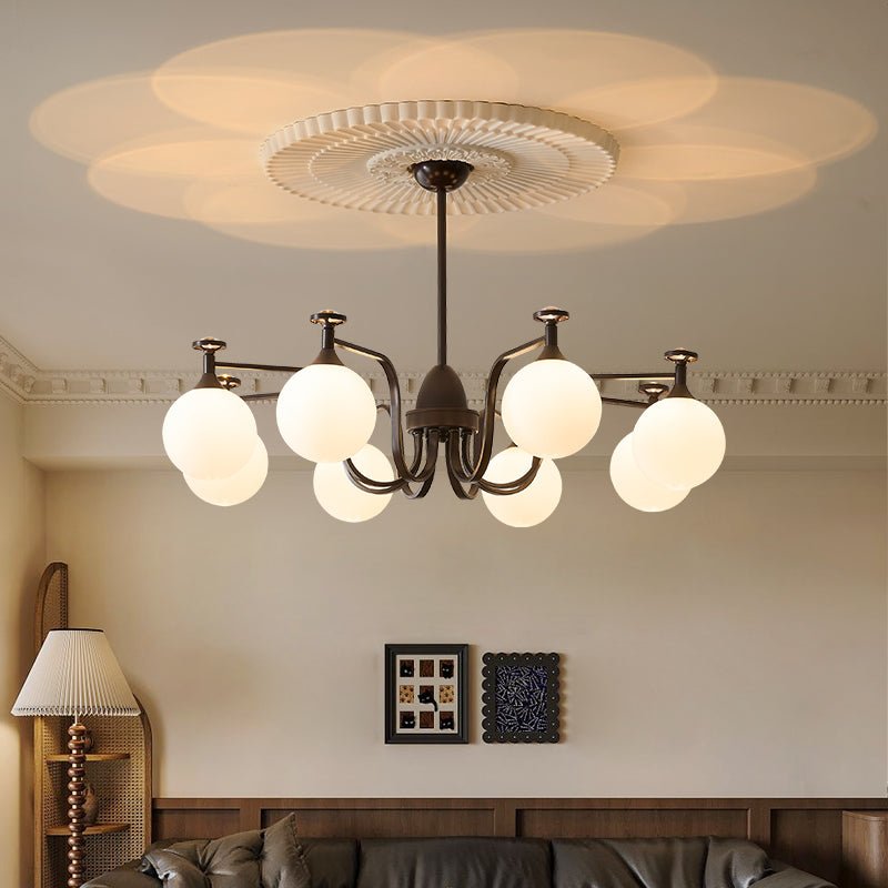 Zotheira Chandelier Élégance Verre Vintage - Neutralighting
