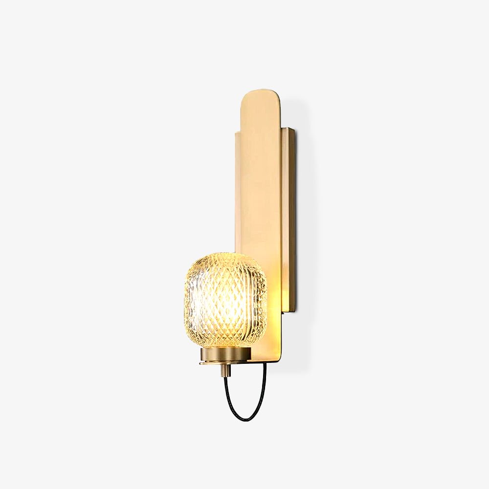 Nyrinaris Applique Murale Laiton Verre Art Nordique Premium - Neutralighting