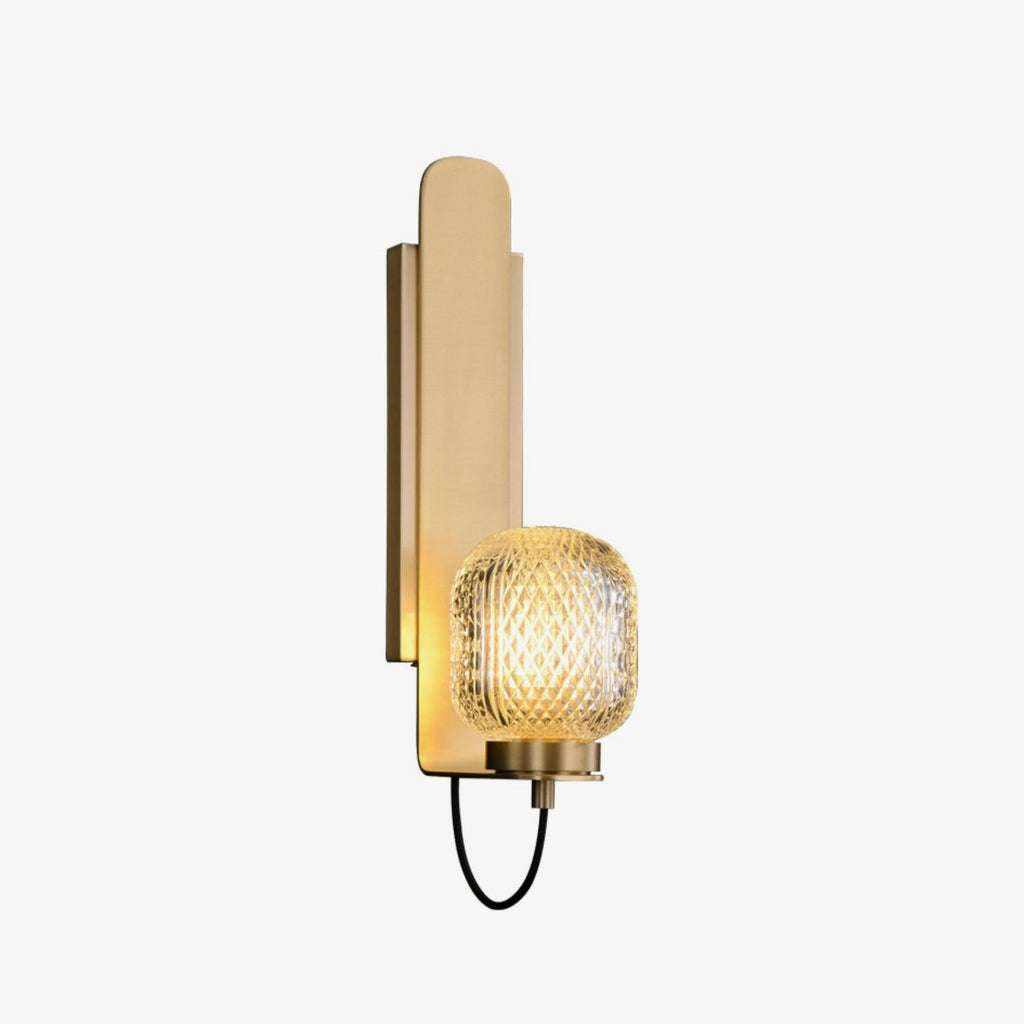 Nyrinaris Applique Murale Laiton Verre Art Nordique Premium - Neutralighting