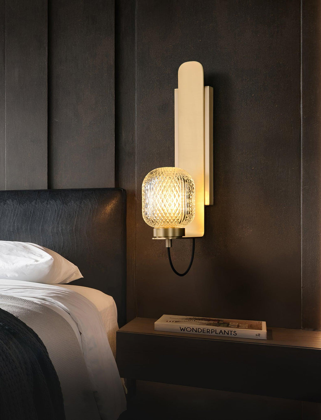 Nyrinaris Applique Murale Laiton Verre Art Nordique Premium - Neutralighting