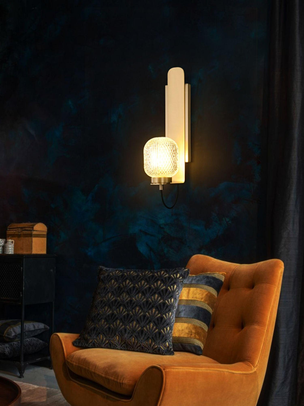 Nyrinaris Applique Murale Laiton Verre Art Nordique Premium - Neutralighting