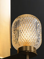 Nyrinaris Applique Murale Laiton Verre Art Nordique Premium - Neutralighting