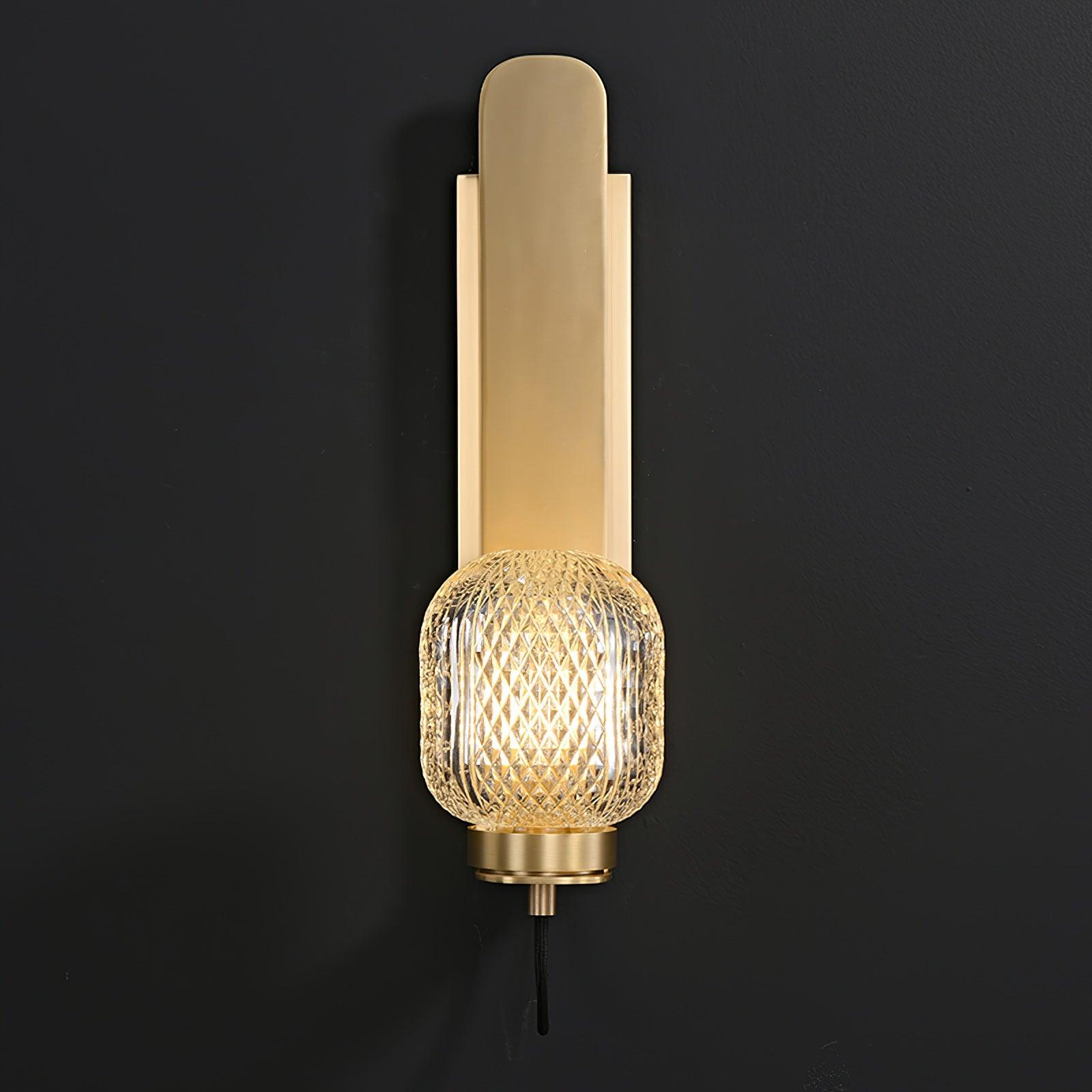 Nyrinaris Applique Murale Laiton Verre Art Nordique Premium - Neutralighting