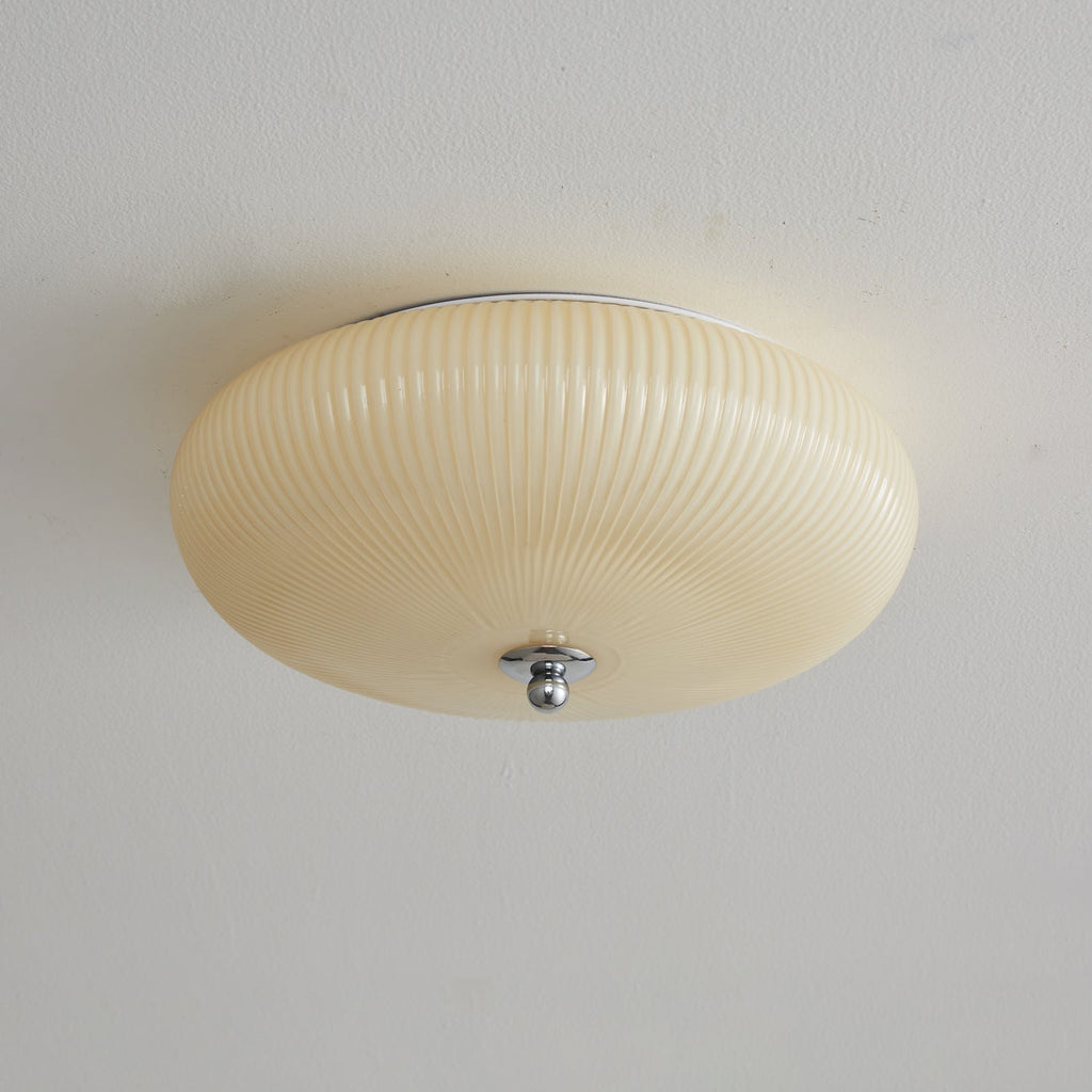 Vatalel Plafonnier en Verre Ondulé Ivoire Art Nordique - Neutralighting