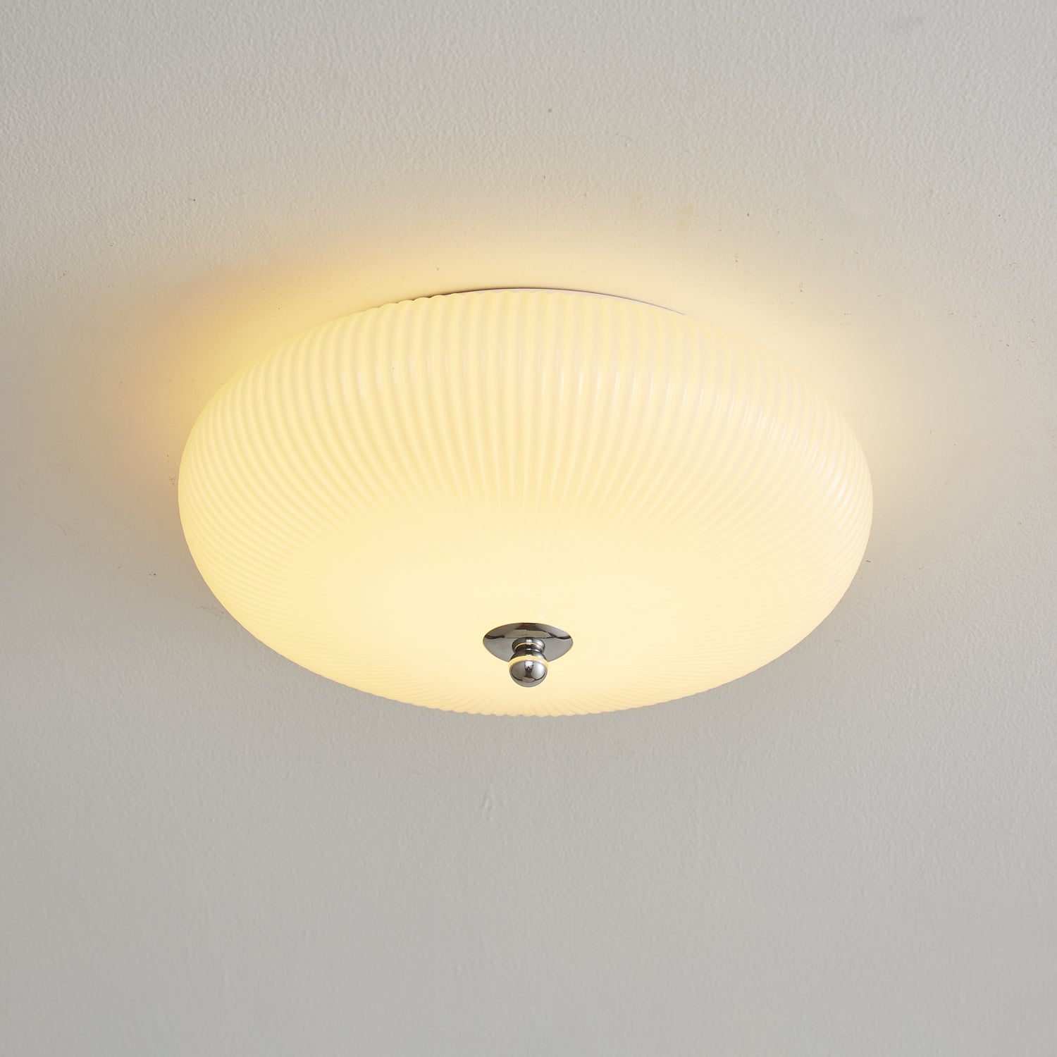 Vatalel Plafonnier en Verre Ondulé Ivoire Art Nordique - Neutralighting