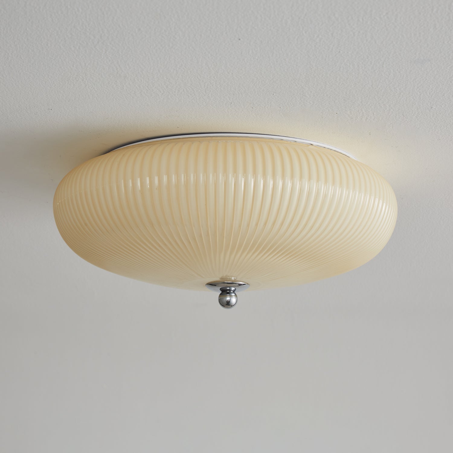 Vatalel Plafonnier en Verre Ondulé Ivoire Art Nordique - Neutralighting