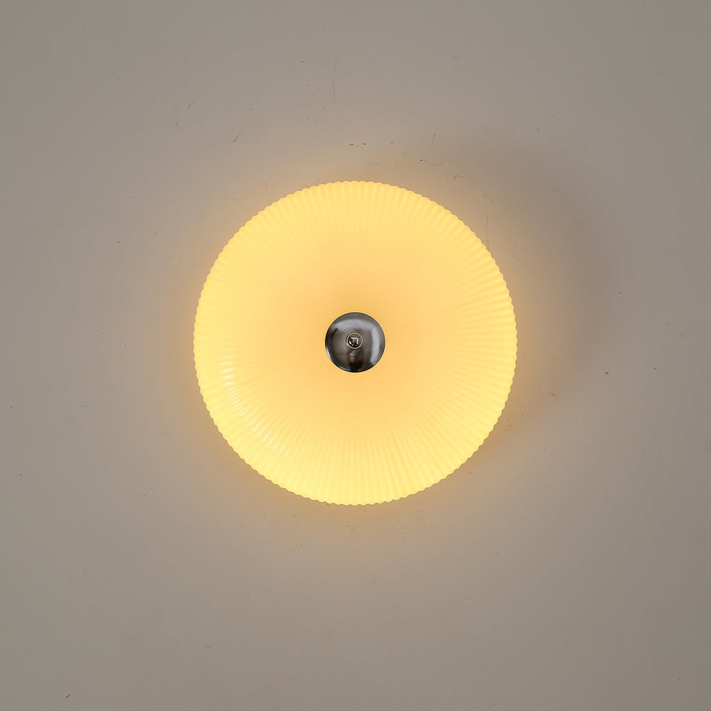 Vatalel Plafonnier en Verre Ondulé Ivoire Art Nordique - Neutralighting
