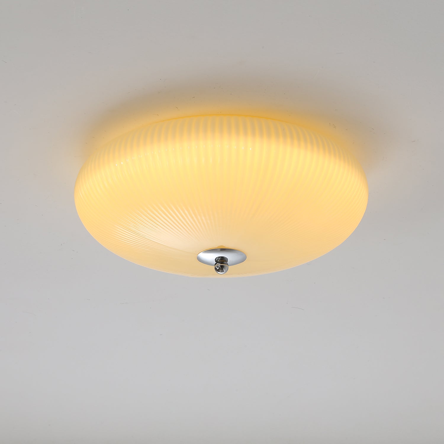 Vatalel Plafonnier en Verre Ondulé Ivoire Art Nordique - Neutralighting