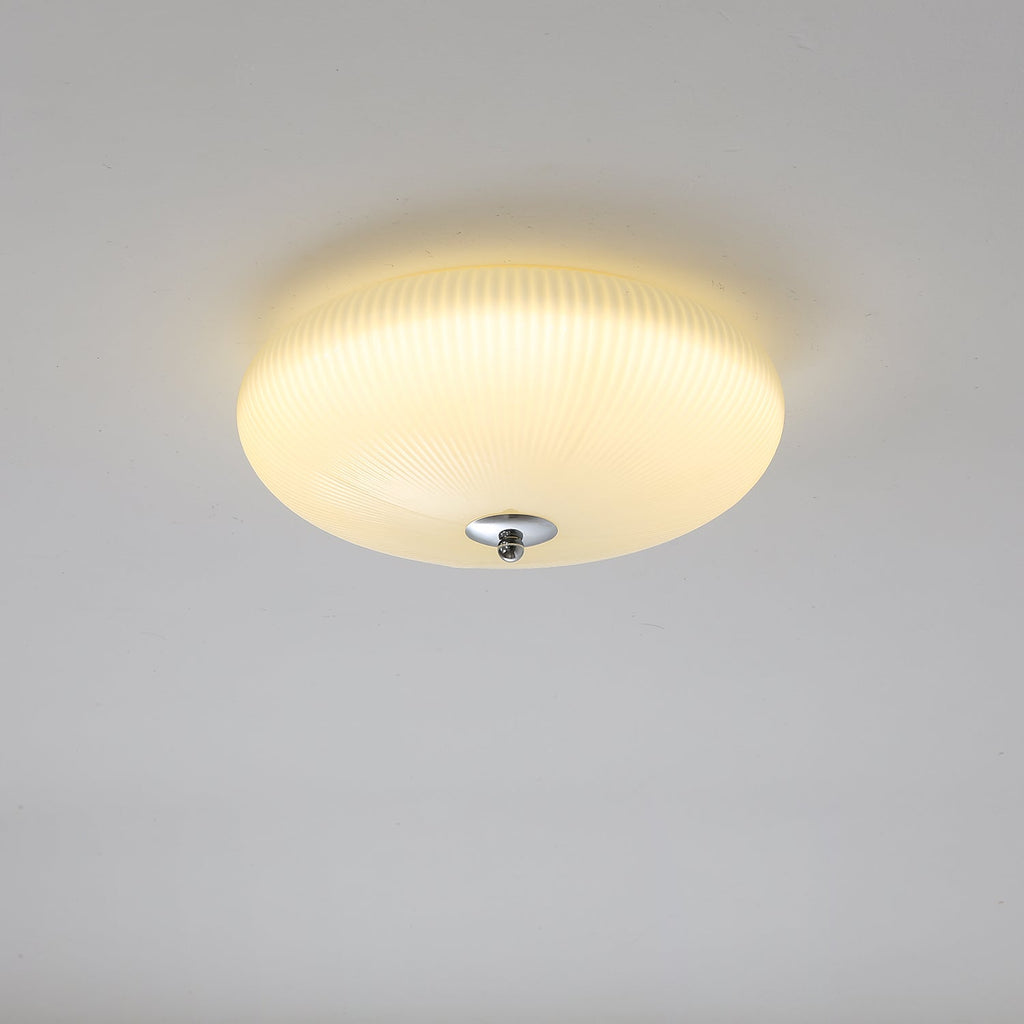 Vatalel Plafonnier en Verre Ondulé Ivoire Art Nordique - Neutralighting