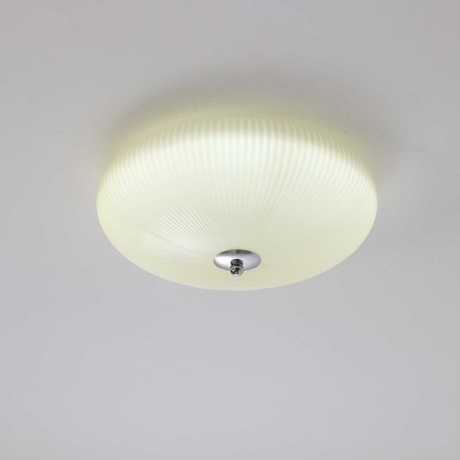 Vatalel Plafonnier en Verre Ondulé Ivoire Art Nordique - Neutralighting