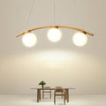 Valentina LED Suspension Bois Verre Blanc Salon/Chambre À Coucher - Neutralighting
