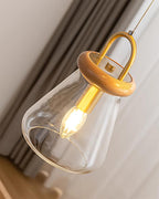 Jars Lampe Pendante Verre Bois Minimaliste - Neutralighting