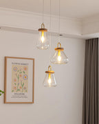 Jars Lampe Pendante Verre Bois Minimaliste - Neutralighting