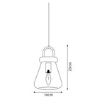 Jars Lampe Pendante Verre Bois Minimaliste - Neutralighting
