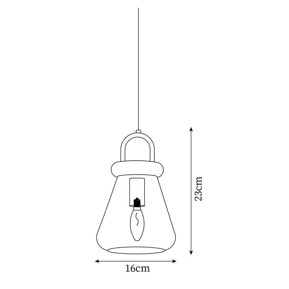 Jars Lampe Pendante Verre Bois Minimaliste - Neutralighting