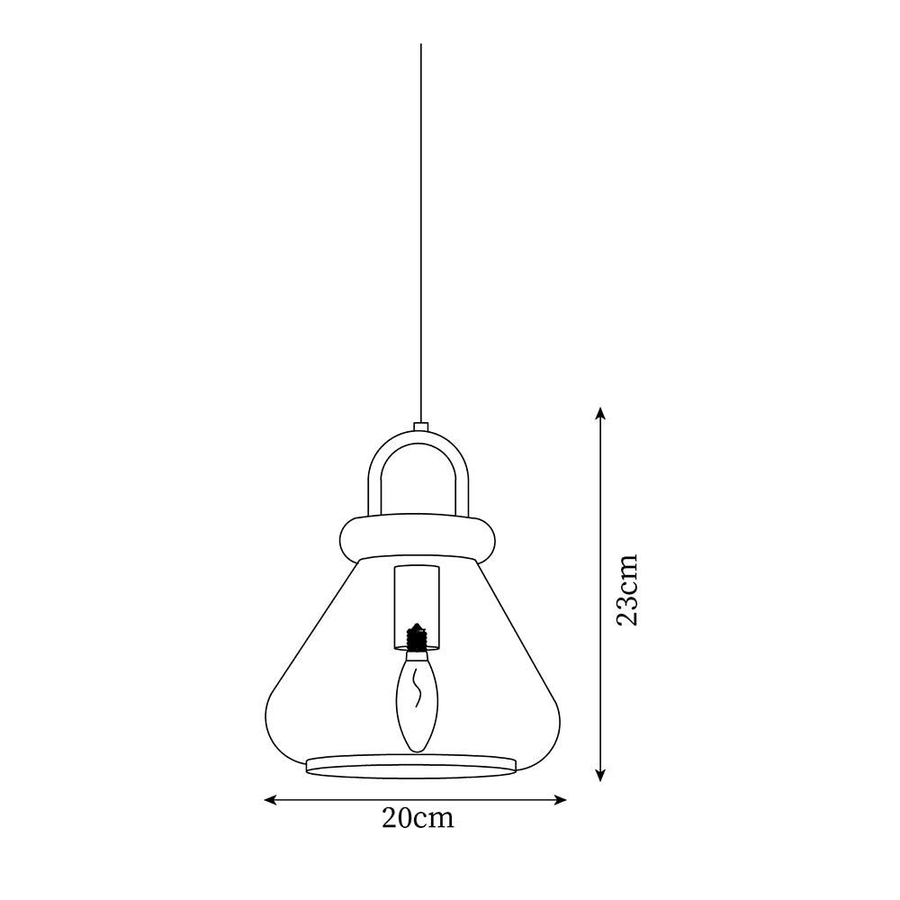 Jars Lampe Pendante Verre Bois Minimaliste - Neutralighting
