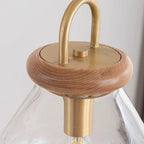 Jars Lampe Pendante Verre Bois Minimaliste - Neutralighting
