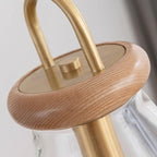 Jars Lampe Pendante Verre Bois Minimaliste - Neutralighting