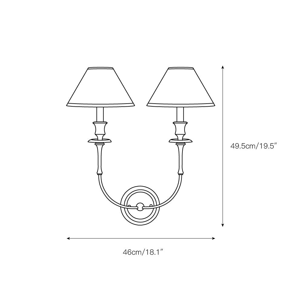 Vedoror Applique Murale Tissu Laiton Industriel Vintage - Neutralighting