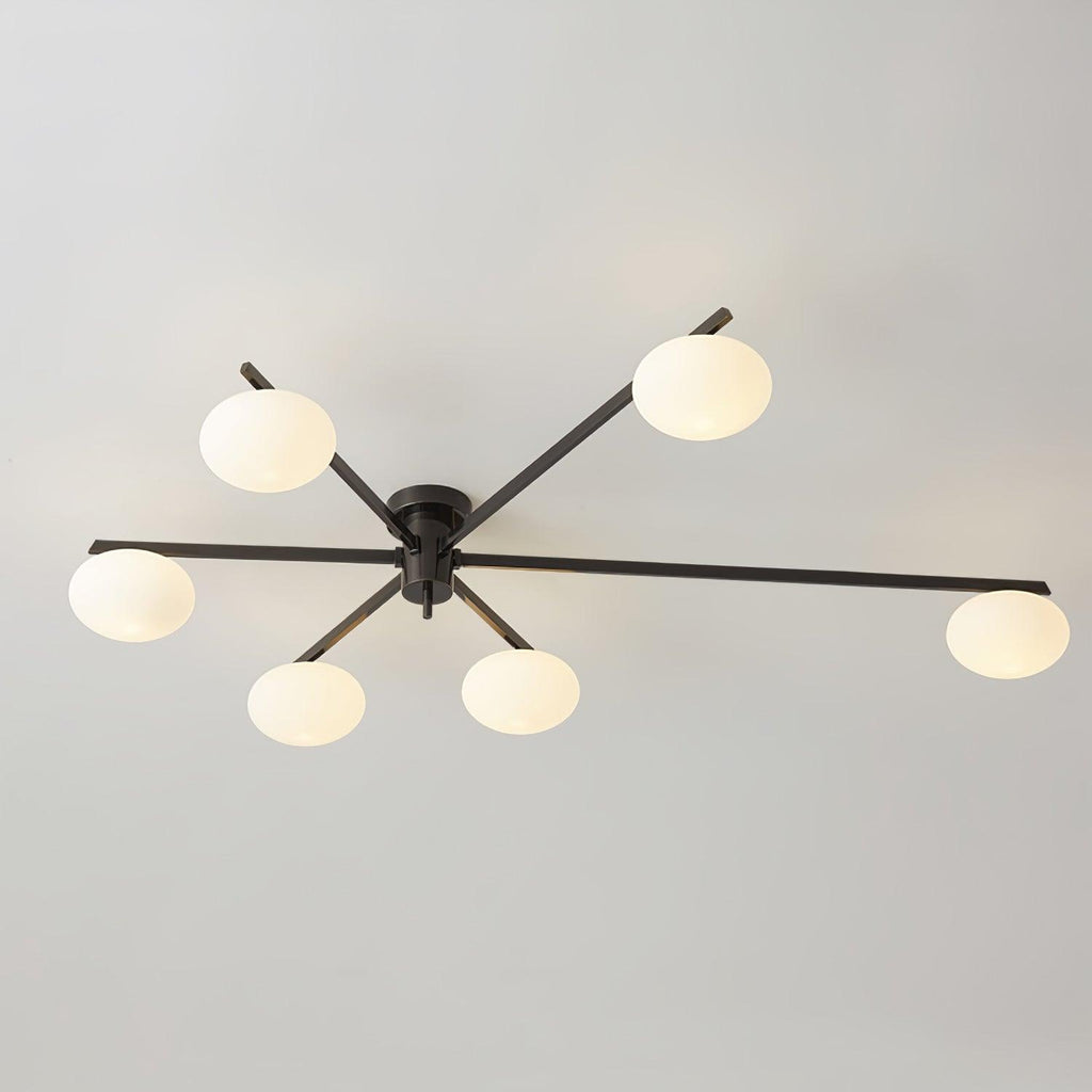 Lustra Plafonnier Noir Blanc Verre - Neutralighting